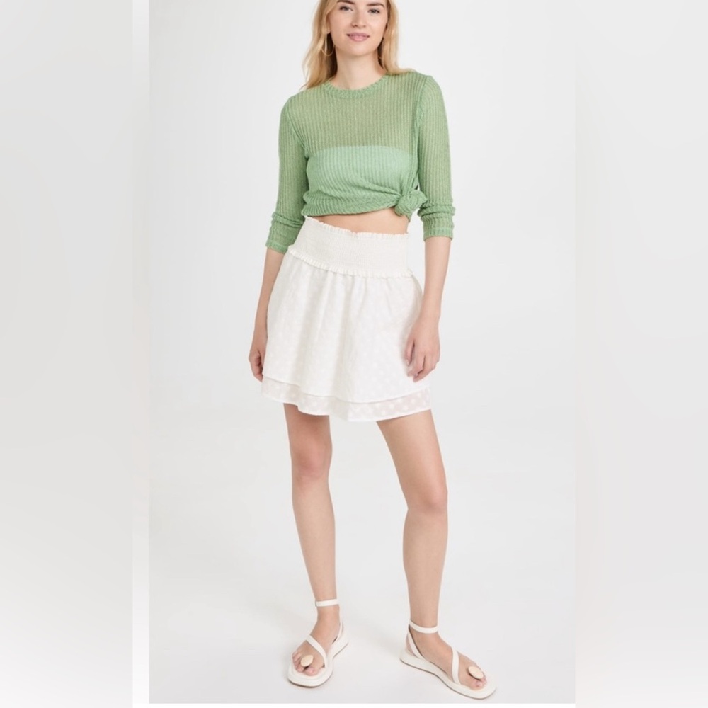 Rails Women's Addison Skirt, White Embroidered Daisies